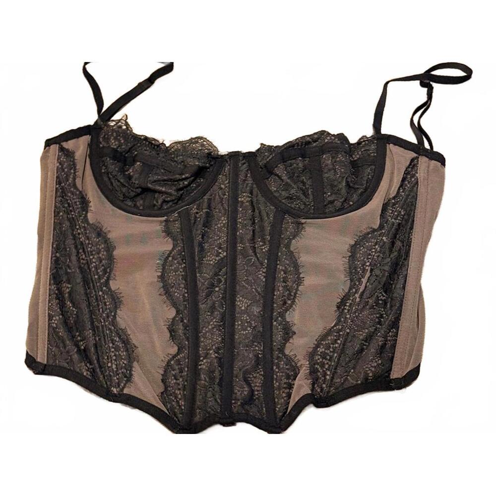 Urban Outfitters Black Lace Sports Bra